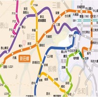 新北市轄內已通車捷運路網跨市示意圖(新莊線)