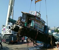 臺南市安平漁港無籍船筏移除情形