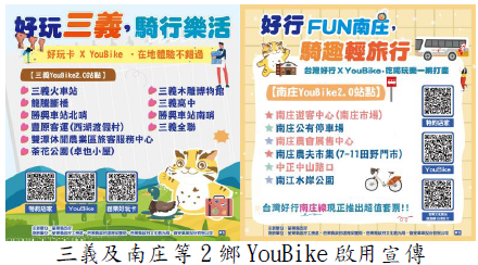 三義及南庄等2 鄉 YouBike 啟用宣傳