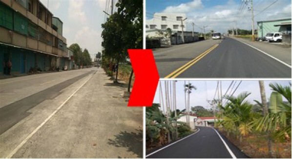 嘉義縣道路改善前 僅採申挖範圍修復路面