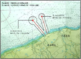桃廠第一、二外海海底管線地理位置示意圖