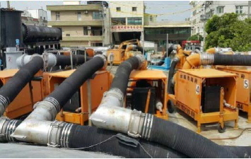 臺南市崑山抽水站完工前暫置之應急移動式抽水機