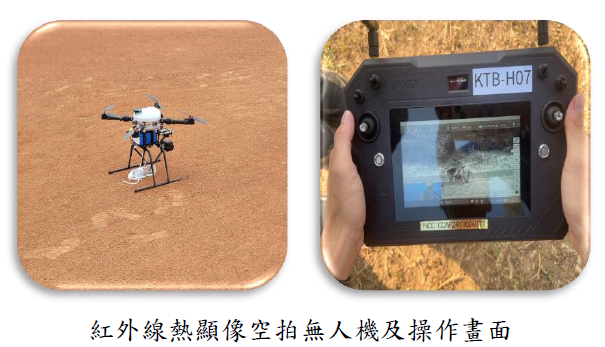 紅外線熱顯像空拍無人機及操作畫面