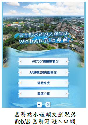 嘉藝點水道頭文創聚落WebAR 嘉藝漫遊入口網