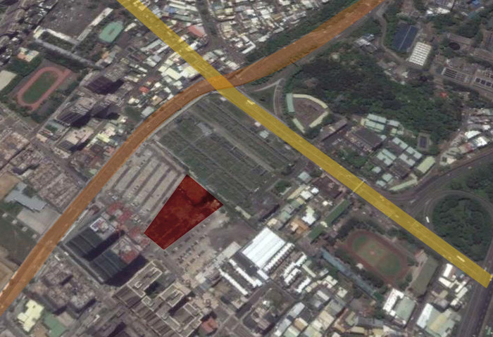 新竹市身心障礙者就業綜合大樓基地鳥瞰圖