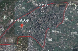 新北市臺北大學特定區區段徵收開發案空照圖