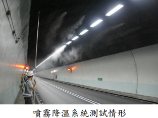 噴霧降溫系統測試情形