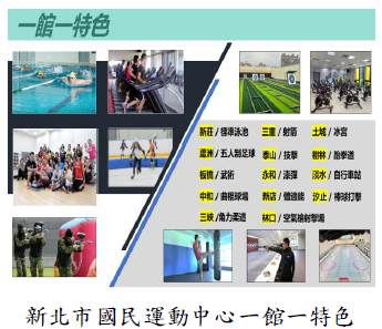 新北市國民運動中心一館一特色