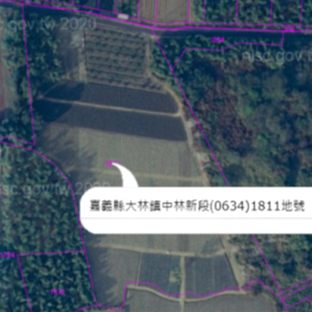嘉義縣大林鎮中林新段1811地號正射影像航照圖