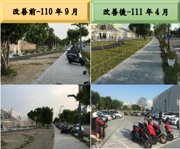 臺中中央公園遊客中心旁停車狀況