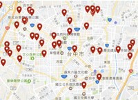 臺中市未完成建築物公共安全申報之營業場所分布圖