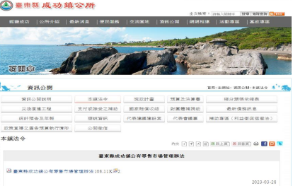 臺東縣成功鎮公有零售市場管理辦法