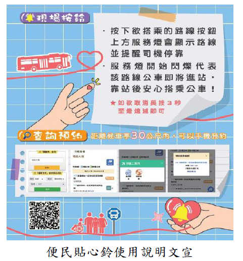 便民貼心鈴使用說明文宣
