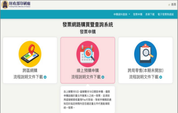 財政部印刷廠發票網路購買暨查詢系統
