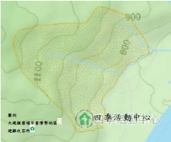 四季活動中心位於大規模崩塌潛勢地區情形圖