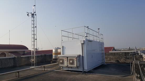 屏東縣鹽洲國小空氣品質監測站建置完成圖