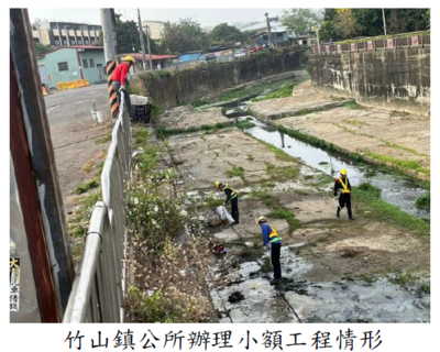 竹山鎮公所辦理小額工程情形