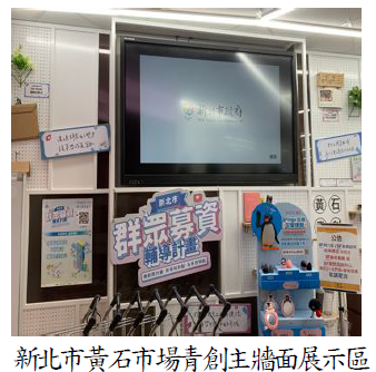 新北市黃石市場青創主牆面展示區