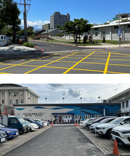 臺東縣運動園區游泳池聯外道路路口及停車空間改善情形