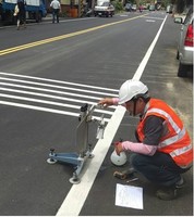 新竹市道路工程標線抗滑係數檢驗情形