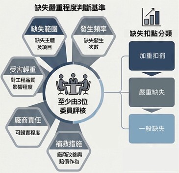 工程施工查核小組扣點機制示意圖