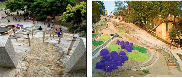 彰化縣員林市百果山公園幸福溜滑梯改善前後情形