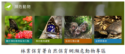 林業保育署自然保育網瀕危動物專區