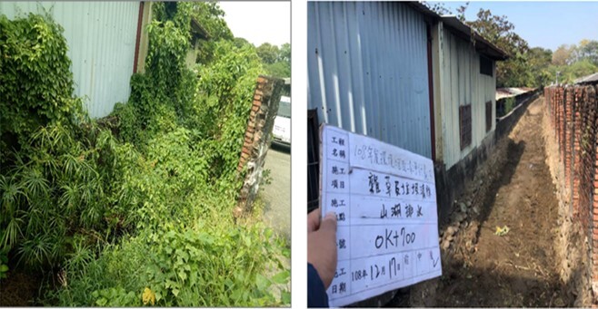 高雄市鳥松區松埔北巷旁既有排水設施改善情形