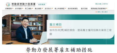 勞動力發展署雇主補助措施圖片