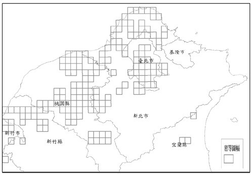 北部地區機敏圖幅檢討前範圍分布圖