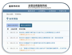 嘉義市政府開放法規草案預告