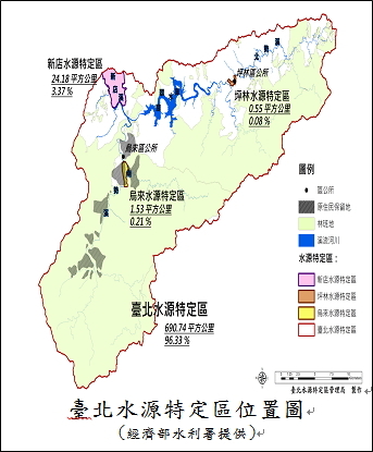 臺北水源特定區位置圖