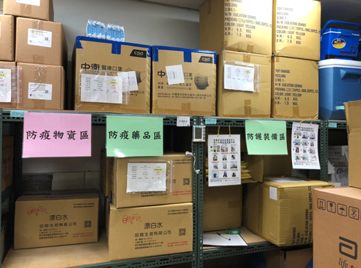 臺北市防疫物資儲存情形