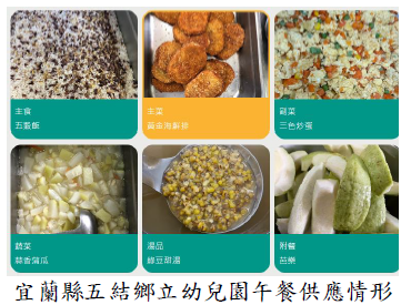 宜蘭縣五結鄉立幼兒園午餐供應情形圖片