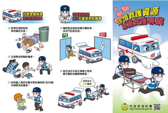 內政部消防署珍惜救護資源宣導資料