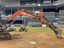 新竹市立棒球場開挖移除覆土