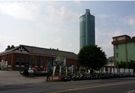 臺南市火車站前機車格之圖示