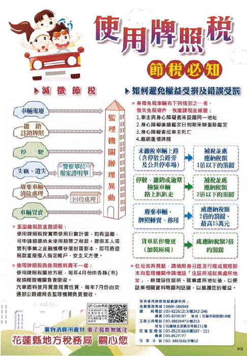 花蓮縣地方稅務局宣傳海報