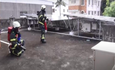 臺東縣消防局辦理太陽光電火警搶救演練