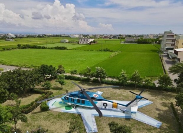 空軍退役的汰除救難直昇機作為陳展用途