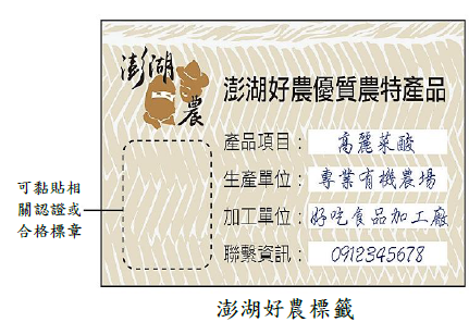 澎湖好農標籤