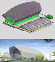 新北市中和國民運動中心BIM模型分析圖
