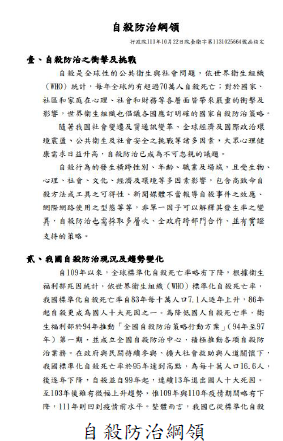 自殺防治綱領
