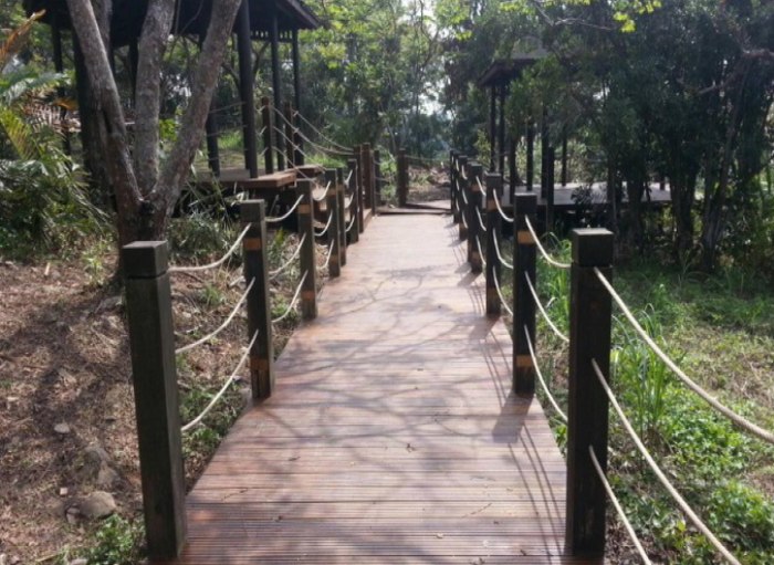 臺中市大坑風景區1號步道體能訓練場木棧道