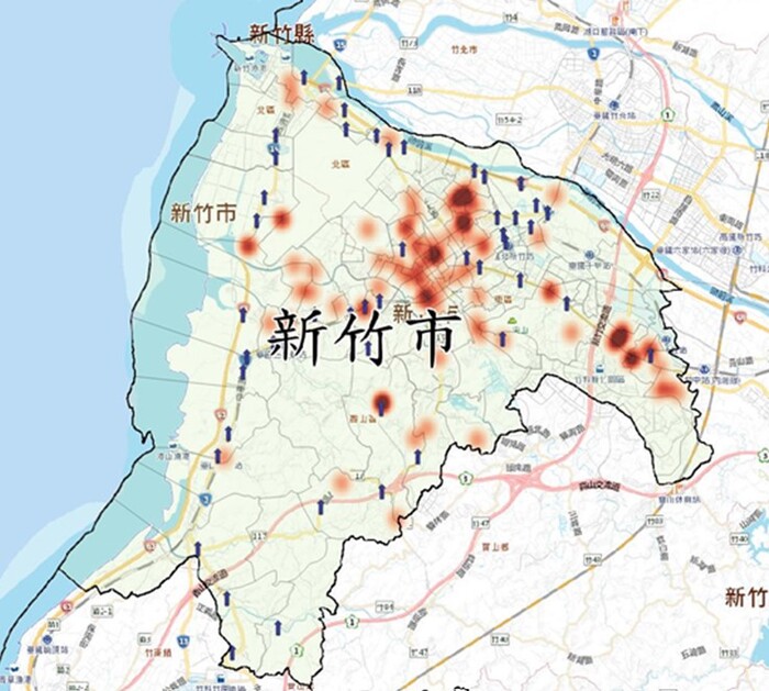 固定式測速照相桿與超速事故熱區圖
