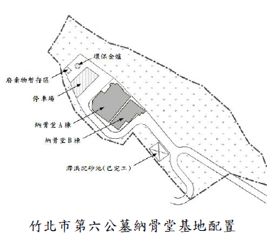 竹北市第六公墓納骨堂基地配置圖片