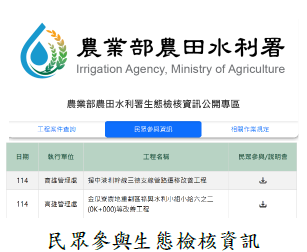 民眾參與生態檢核資訊圖片