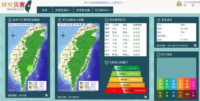 林務局森林火災災害潛勢資料庫