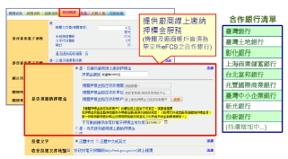 政府電子採購網線上繳納押標金功能及合作銀行清單