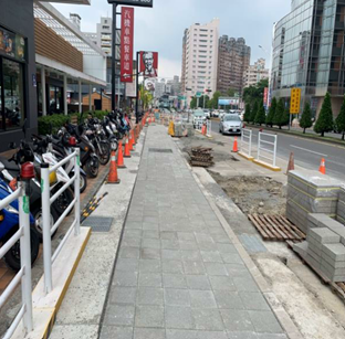 嘉義市中興路人行道改善工程施作情形